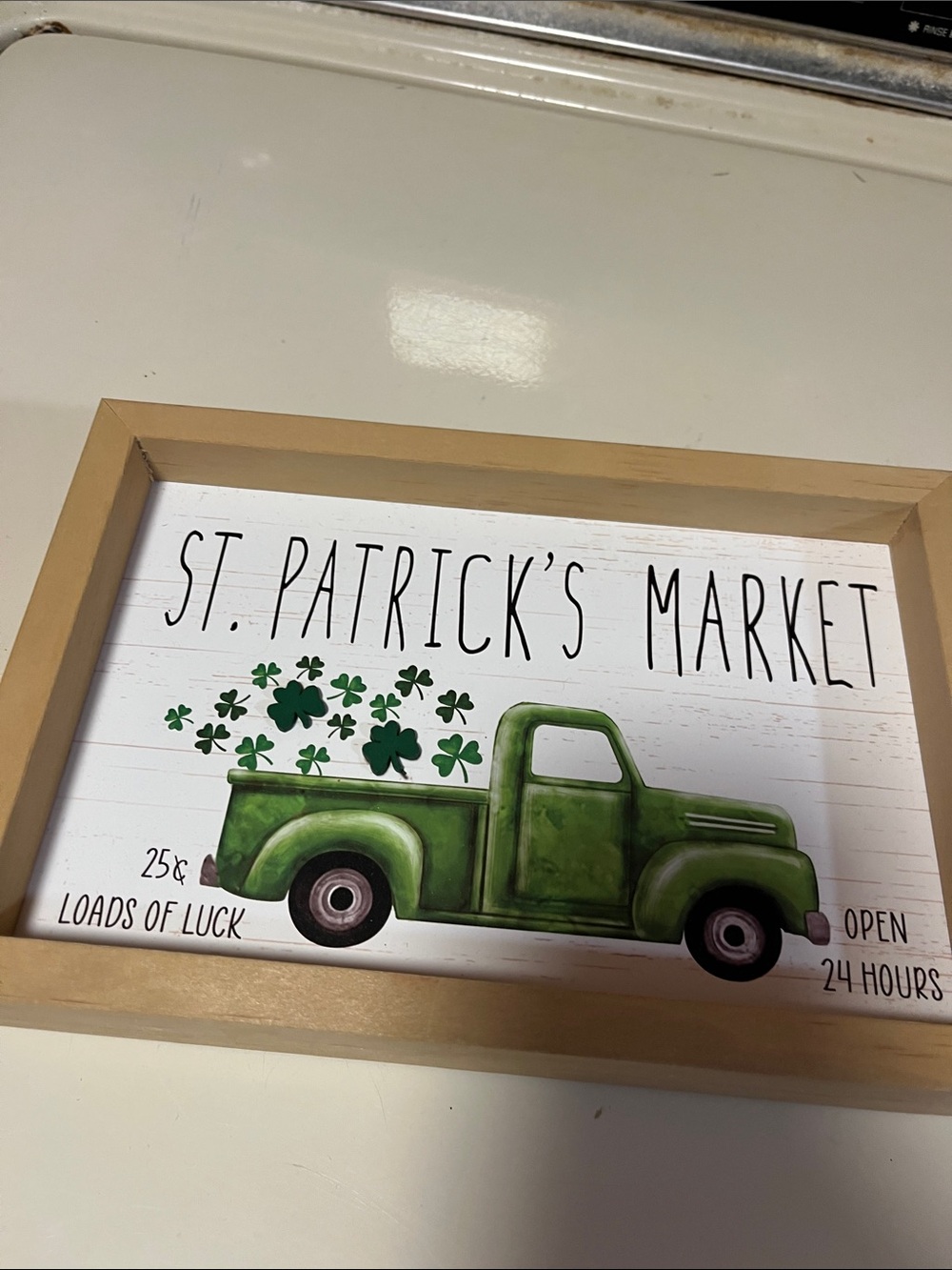 St. Patrick's Market Green Truck Wall Sign
